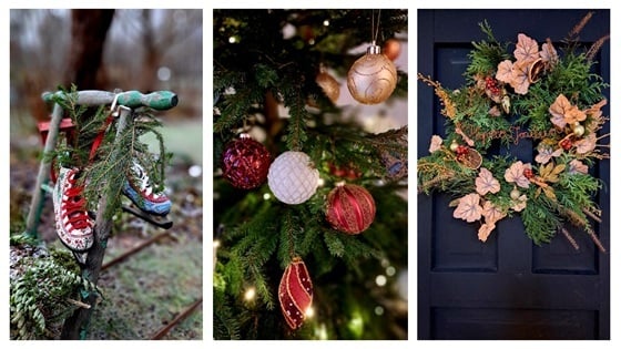 Jouluinen kuvakollaasi kolmesta kuvasta @Tiina Backman