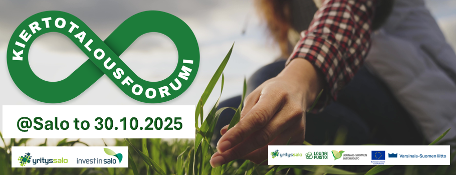 Kiertotalousfoorumi 2025 logoilla kapea vaaka