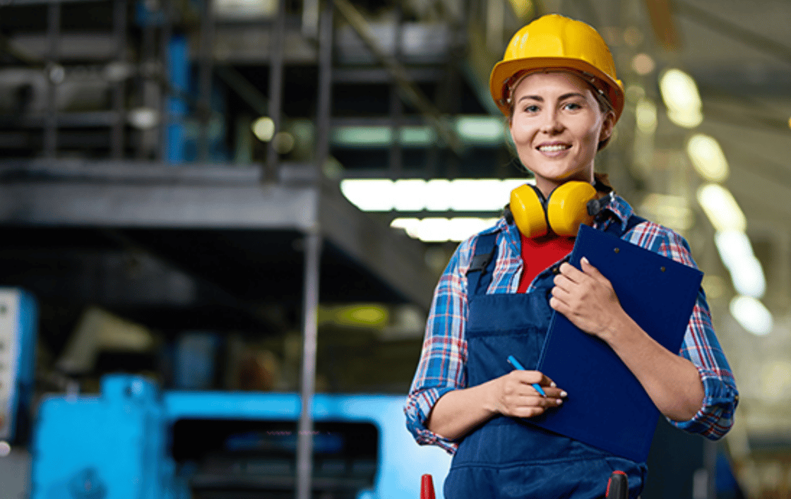 Nainen teollisuus kuva TEM